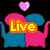 Six pixelated buddy icons arranged in a , each with distinct text and imagery including hearts, cartoon characters, and a cat