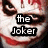 six showing a character with white face paint, red lips, and black eye makeup. Text overlays change across the top while the bottom shows static expressions