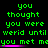 Green pixelated text on black background with purple horizontal lines, repeating phrases across three