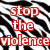 A split-screen digital image with red text on a black-and-white striped background and bold black text over a colorful gradient backdrop.