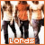 Animated sequence showing a group of people in casual clothing with text changing across frames from 'Lords' to 'of Dogtown'.