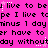 Pixelated text repeats on a bright pink background with white star accents, showing partial phrases like 'live to be' and 'I live tcepe'.