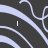Animated pattern of light blue wave-like shapes on dark gray background with scattered text fragments and heart symbols.