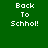 Green background with white pixelated text 'Back To Schol!' repeated across six , some with green rectangular overlays