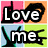 Six pixelated text-based icons arranged in a , each with distinct background colors and black outlines around white lettering