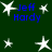 Dark green background with multiple white star shapes and blue text reading "Jeff Hardy" in pixelated font.