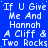 Blue background with white pixelated text repeating 'If U Give Me And Hannah A Cliff & Two Rocks' in a pattern, rightmost section partially obscured by gray rectangle