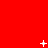 Red background with white pixelated symbols including plus signs, asterisks, and dots arranged in scattered positions across the frame.