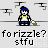 Animated pixel art sequence showing a character with blue hair and a yellow shirt holding a broom, interacting with other characters and emitting red particles.
