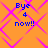 Orange background with pink diamond lattice pattern and blue text reading "Bye 4 now!!" in four quadrants.