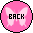 Two circular pixelated icons side-by-side, one pink and one purple, each with a white butterfly outline and black text reading BACK.