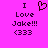 Pixelated text and symbols on a bright pink background with one version showing a heart symbol above the text.