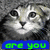 A pixelated cat face with three text overlays: blue 'are you', pink 'talkin', and red 'to me' in blocky digital font.