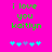 Green pixelated text reads "i love you kaitlyn" on a bright pink background with a of blue and purple pixelated flowers below