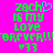 Pixelated green text on bright pink background reads 'zach is my love forever!!!' with cyan heart symbol above 'zach' and green heart symbol below 'forever!!!'