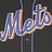 A pixelated image with a light blue background, featuring a partial 'Mets' logo on the left and orange text reading 'david', 'wright', and 'is love' on the right.
