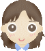Pixelated cartoon face with brown hair, blue bow tie, and pink blush; left eye open in first frame, right eye closed in second frame.