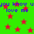 Green background with red stars and blue text repeating 'you know u love me' in two