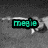 Two text labels 'megie' and 'Holmes' appear on a grayscale background with a white curved line element.