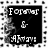 Black square icon with white pixelated text reading 'Former & Happy' on a gray and black checkered border.
