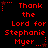 Red pixelated text on black background reads "Thank the Lord for Stephanie Myer..." with star and dot decorations, repeated in a pattern