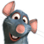 Animated blue rat with pink ears and nose, smiling with visible teeth, arms crossed, standing on two feet.