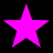 Four bright pink stars arranged in a on black background, each star has five points and uniform fill