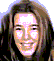 A four- shows a person with long brown hair in two , blue backgrounds with red text reading 'Sara Moya' and 'WEB', and pixelated rendering