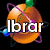 Animated orange spherical icon with green top, purple and blue orbiting elements; text changes from 'Ibrar Tech Team' to 'here to help!' across frames.