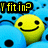 Pixelated yellow smiley face with black eyes and mouth on blue background, two versions with different text above.