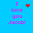 Blue background with pink text reading 'I love you Jacob!' and animated red pixel symbols replacing the heart or star in each frame.