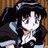 Pixelated anime-style character with black hair and blue accents on the left, next to "Anime IM" text on a black background on the right.