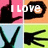 Pixelated of four hand gestures and text overlays on colored backgrounds, with text changing between frames