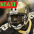 A pixelated image shows a cartoonish skull with large eyes and an open mouth, wearing a helmet-like headpiece, under a red banner reading 'BEAST' in green text.