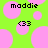 Pixelated green background with pink circles, black text 'maddie' and '(33)' in two identical sections.