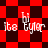Red and dark red checkered background with repeated text "its Tyler" in white pixelated font, transitioning between two distinct patterns