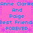 Pixelated text on a pink background with blue and purple elements repeating in a pattern