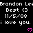 Black background with repeated white text lines and pink heart symbols, showing partial text and heart positions across three views.