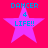 Four identical pixelated star-shaped icons with blue text on a bright pink background, each displaying 'DANCER 4 LIFE!!' in a retro digital style.