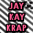 Pixelated pink text and smiley face on diagonal striped background with black outlines.