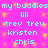 A static image with a bright pink background and yellow sparkles, displaying repeated text in cyan font listing names and 'my buddies' in a pattern