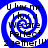 Blue and white spiral background with black text reading "u luv me i luv u We are Perfect 2gether!!!" arranged in four quadrants.