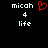Pixelated text and numbers display on black background with red heart symbol between two identical text blocks.