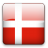 Static square icon with rounded corners displaying the Danish flag's red and white cross design on a gray background.