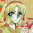 A pixelated anime-style character with blonde hair and green eyes on the left, next to a black background with white text "Anime IM" and signature "cOw" on the right.