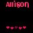 Pixelated pink text 'Amigon' appears above a of pink and purple heart icons on a black background