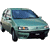 Pixelated image of a light blue sedan with dark blue windows on gray background, next to green text reading 'Original Icons .com' in bright green pixel font.