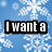 Blue background with white snowflakes and black text reading "I want a" above gray area, transitioning to colorful floral pattern with "snow day" text.