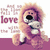 A pixelated cartoon lion with a fluffy mane holds a white object near its mouth, set against text reading "and see the love" on a purple background.