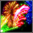 Pixelated image with colorful abstract shapes and red text reading 'JOSH IS AWSOME' on black background.